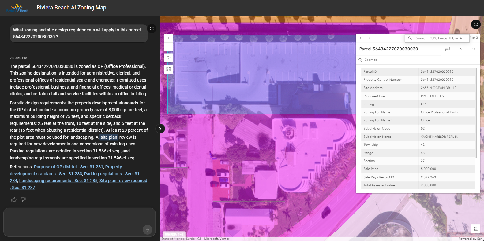 AI highlighting compliance issues on uploaded site plan
